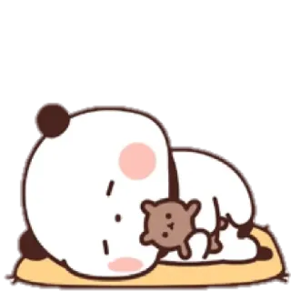 😴 แพนด้า, นอนหลับ, ตุ๊กตาหมี, น่ารัก, สัตว์, การ์ตูน telegram sticker