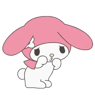 😊 My Melody My Melody, Sanrio, kawaii, lindo, dibujos animados, conejo, personaje telegram sticker