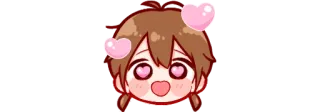 😍 Anime, Kawaii, Słodkie, Serca, Miłość, Manga telegram sticker