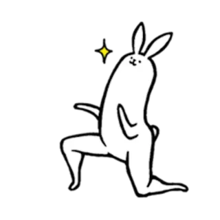 ✨ lapin, animal, danse, dessin animé, autocollant, mignon, drôle whatsapp sticker