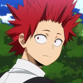 🎒 Eijiro Kirishima My Hero Academia anime, red hair, kirishima, eijiro, my hero academia, character telegram sticker