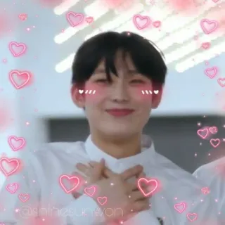 🥰 @sohinesunyeon man, hearts, blush, cute, person, affection, love, kpop telegram sticker