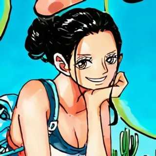 🌟 Nico Robin One Piece nico robin, one piece, anime, manga, cartoon telegram sticker