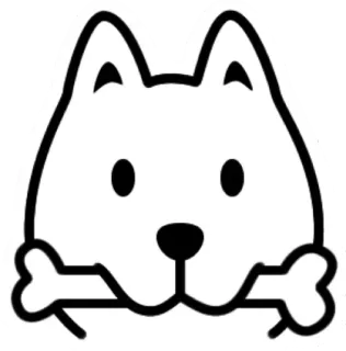 🦴 cane, osso, animale, carino, animale domestico telegram sticker