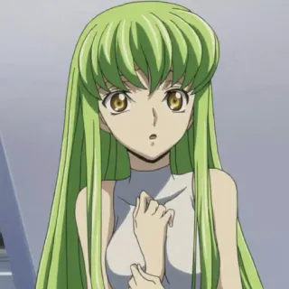 🔗 C.C. Code Geass Anime, Personagem, CC, Code Geass, Personagem de anime telegram sticker