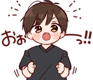 🎭 おおっ!! Anime, Eccitato, Ragazzo, Giapponese, Manga, Occhi scintillanti telegram sticker