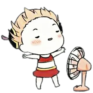 🐙 Kartun, Ilustrasi, Penggemar, Lucu, Anak, Musim panas telegram sticker