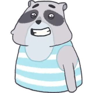 😁 raccoon, middle finger, cartoon, offensive, rude, gesture telegram sticker
