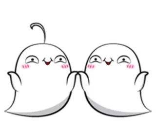 🤷 spook, schattig, vriendelijk, cartoon, sticker, kawaii telegram sticker