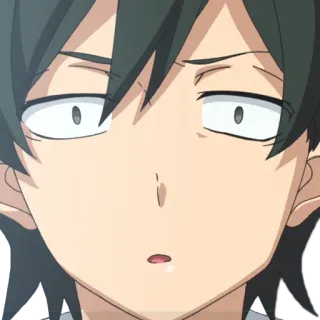 😧 anime, desenho animado, expressão, personagem telegram sticker