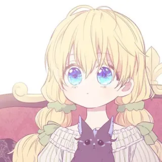 🍼 Anime, Desenho animado, Menina, Gato, Fofo, Kawaii, Mangá telegram sticker