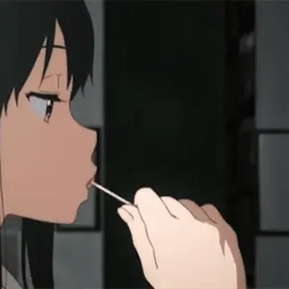 🚀 anime, girl, lollipop, sweet, cartoon telegram sticker