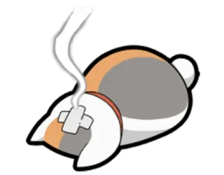 😵 triste, herido, enfermo, animal, conejo whatsapp sticker