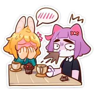 😢 漫画, アニメ, コーヒー, 可愛い, キャラクター whatsapp sticker