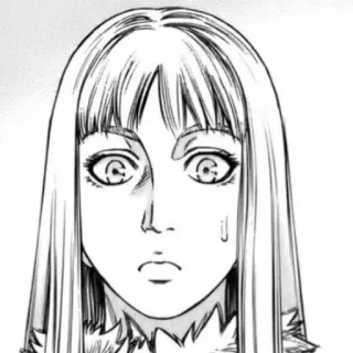 ⚔ Manga, Anime, Mujer, Impactada, Sorprendida, Retrato telegram sticker