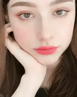🌙 女性, ポートレート, 顔, メイク, 美容, 女の子 telegram sticker