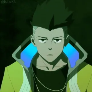 🤦♂️ Anime, Cyberpunk, Cyberpunk Edgerunners, David Martinez, Kurtka, Kołnierz telegram sticker