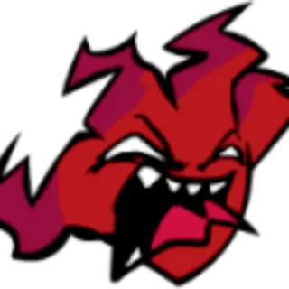 😡 angry, face, red, cartoon whatsapp sticker
