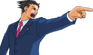 👉 Phoenix Wright Ace Attorney Anime, Prawnik, Wskazywanie, Adwokat, Sprzeciw telegram sticker