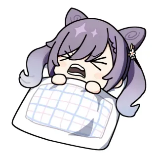 😆 Keqing Genshin Impact Anime, Schläfrig, Niedlich, Genshin Impact, Keqing telegram sticker