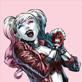 🦇 Harley Quinn ฮาร์ลีย์ ควินน์, ดีซีคอมิกส์, ตัวร้าย, ตัวละครในการ์ตูน, ซูเปอร์วายร้าย, การ์ตูน telegram sticker