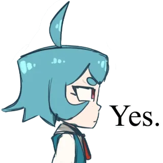 😐 Yes. sí, afirmativo, aprobación, acuerdo telegram sticker