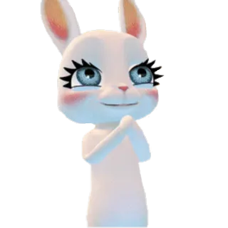 😁 кролик, животное, мультфильм, милый whatsapp sticker