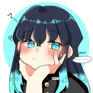 ☁ Muichiro Tokito Demon Slayer ...... Anime, Manga, Demon Slayer, Muichiro Tokito, Chibi, Autocollant telegram sticker