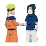 🤝 Naruto Naruto, Sasuke, anime, friendship, handshake whatsapp sticker
