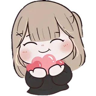 🐼 Kartun, Kawaii, Hati, Lucu, Gadis, Cinta telegram sticker