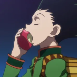 🍎 Gon Freecss Hunter x Hunter Anime, Apfel, Essen, Gon, Hunter x Hunter telegram sticker