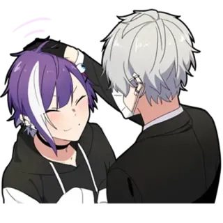 👍 애니메이션, 소년, 만화, 귀여운, 카와이, 우정 telegram sticker