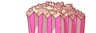 😲 popcorn, eten, snack, film, bioscoop telegram sticker