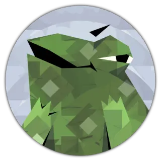 😶 frog, green, geometric, cartoon, animal, sticker telegram sticker