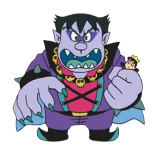 👹 漫画, モンスター, 牙, 爪, 紫, 悪役 whatsapp sticker