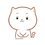 😝 gato, animal, lindo, pegatina, kawaii, blanco, gatito telegram sticker