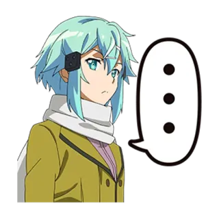 😑 Sinon Sword Art Online ... anime, girl, character, Sinon, Sword Art Online telegram sticker