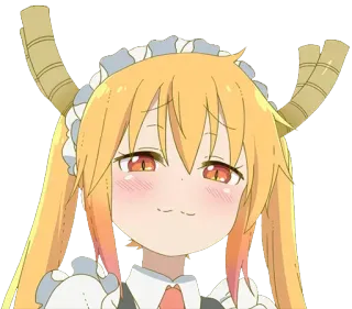 😏 Tohru Miss Kobayashi's Dragon Maid Anime, Dragon, Servante, Mignon, Dessin animé whatsapp sticker