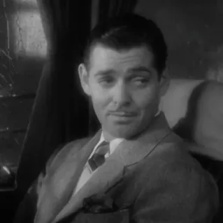 ➖ Clark Gable aktor, vintage, klasyk, gwiazda filmowa, mężczyzna, garnitur telegram sticker