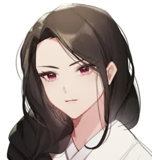 ✨ vrouw, portret, anime, meisje, personage, kunst, illustratie telegram sticker