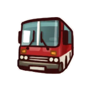 🚌 autobús, rojo, transporte, vehículo, autobús escolar telegram sticker