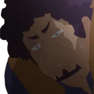 😓 Anime, Suor, Nojo, Cansado, Exausto, Expressão facial telegram sticker