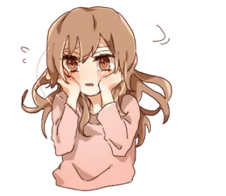 👩 Anime Mädchen, niedlich, Manga, Cartoon, Figur, Illustration telegram sticker