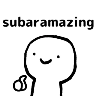 👍 subaramazing mignon, drôle, meme internet whatsapp sticker