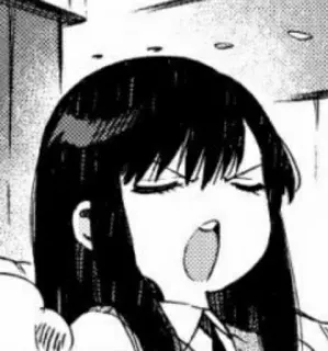 😒 Anime, Manga, Bostezo, Mujer, Expresión whatsapp sticker