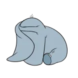 🙈 fantôme, triste, bouh, dessin animé, pleurs, mignon telegram sticker