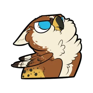 😤 owl, cartoon, bird, animal, cute telegram sticker