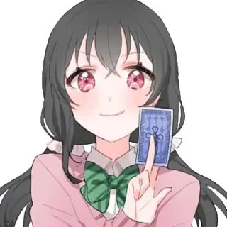 😏 Anime, Ragazza, Personaggio, Carta, Carino telegram sticker