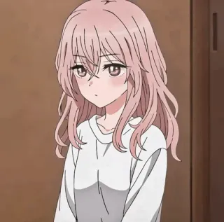 📓 Anime, Mädchen, süß, rosa Haare, Frau, Porträt telegram sticker