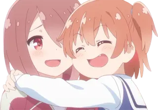 🤗 anime, mother, child, hug, affection telegram sticker